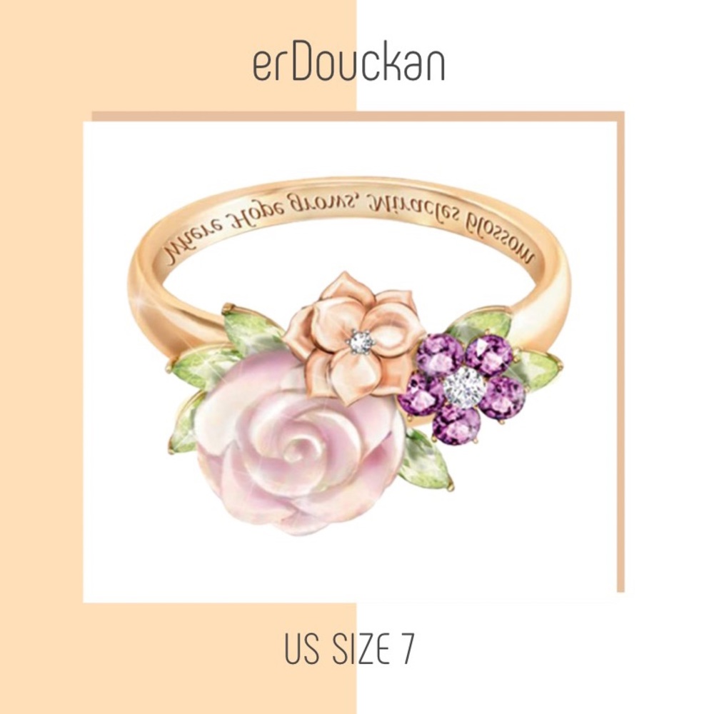 Women’s Inspirational Letter Ring - Size 7